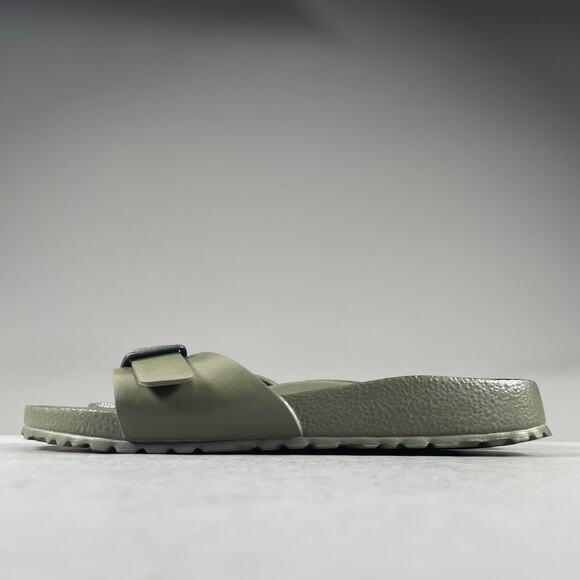 Mens 8 Womens 10 Birkenstock Madrid Essentials Green Slip On Slide Casual Sandal - Picture 1 of 8